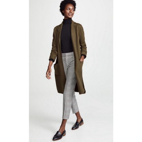 💕MADEWELL💕 Camden Sweater-Coat ~ 100% Merino Wool Olive Green XXS - Picture 3 of 16
